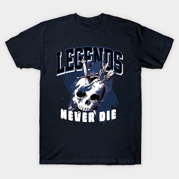 Legends Never Die Brave Blue T-Shirt by funandgames